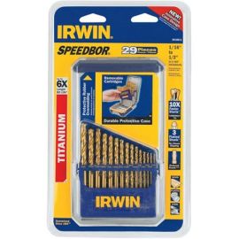 Irwin 3018011 Drill Bit 29pc Tin Turbo Speedbor Indx Cas