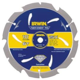 Irwin 4935624 Saw Blade 10 Inch 6t Marathon Pcd Fiber Cement