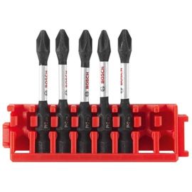 Bosch ITDPH2205C Driven 2 Inch Impact Phillips #2 Power Bits with Clip for Custom Case System - 25 Pieces