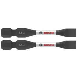 Bosch ITDSL68202 Driven 2 Inch Impact Slotted #6-8 Power Bits - 10 Pieces