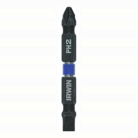 IRWIN IWAF32DESL68P22 Power Bit, #2, 6 to 8 Drive, Phillips, Slotted Drive, 1/4 in Shank, Hex Shank, 2-3/8 in Length, Steel - Pack of 5 (10 Pieces)
