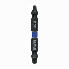 IRWIN IWAF32DESQ32 Power Bit, #3 Drive, Square Recess Drive, 1/4 in Shank, Hex Shank, 2-3/8 in Length, High-Grade Steel - Pack of 5 (10 Pieces)