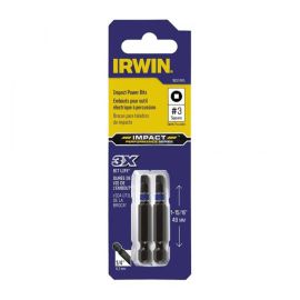 IRWIN IWAF32SQ32 Impact Performance Series™ #3 SAE Black Oxide Square Recess Bits - Pack of 5 (10 Pieces)