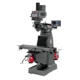 Jet 690139 JTM-4VS Mill With 3-Axis ACU-RITE 200S DRO (Quill) With X and Y-Axis Powerfeeds and Power Draw Bar