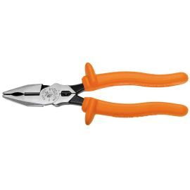Klein Tools 12098-INS 8-1/2 Inch Connector Crimping Insulated Universal Side Cutting Pliers