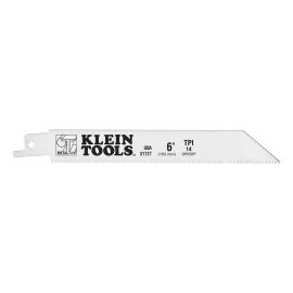 Klein Tools 31727 6 Inch Reciprocating Saw Blades, 14 TPI, 5 Pk