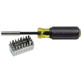 Klein Tools 32510 Non-Ratcheting Screwdriver with Block of Tamper-Proof Bits
