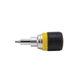 Klein Tools 32594 6-in-1 Stubby Screwdriver Square Recess
