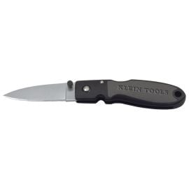Klein Tools 44002 Pocket Knife, Lockback, Nylon Handle w/ Rubber Insert, 2-3/8 Inch SS Blade