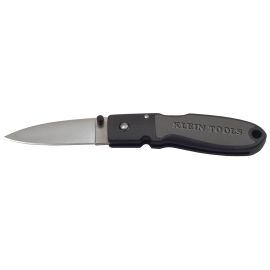 Klein Tools 44003 Pocket Knife, Lockback, Nylon Handle w/ Rubber Insert, 2-3/4 Inch SS Blade