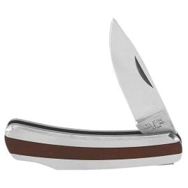 Klein Tools 44033 Pocket Knife, SS Handle w/ Rosewood Insert, 2 Inch SS Blade