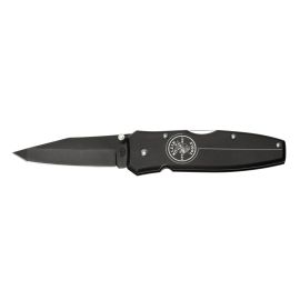 Klein Tools 44052BLK Pocket Knife, 2-3/4 Inch SS Tanto Blade with Black Chrome Finish