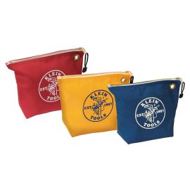 Klein Tools 5539CPAK Assorted Canvas Zipper Bags, (3 / Pack)