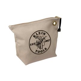 Klein Tools 5539NAT Canvas Zipper Bag- Consumables, Natural