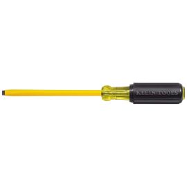 Klein Tools 620-6 Coated 5/16 Inch (8 mm) Cabinet-Tip Screwdriver 6 Inch(152 mm) Heavy-Duty Round-Shank