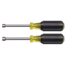 Klein Tools 630M 2 Piece Magnetic Tip Nut Driver Set - 3 Inch (76 mm) Hollow Shanks