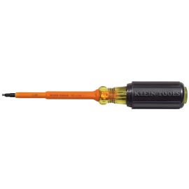 Klein Tools 661-4-INS Insulated #1 Square-Recess Screwdriver - 4 Inch (102 mm) Shank