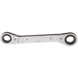 Klein Tools 68240 Fully Reversible Ratcheting Offset Box Wrench - 5/8 Inch x 11/16 Inch