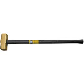 Klein Tools 7HBRFRH07 Brass Sledge Hammer - Fiberglass Rubber Grip Handle - 7 lbs. (3.2 kg)