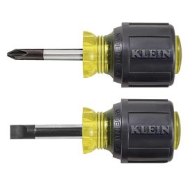 Klein Tools 85071 Cushion-Grip Stubby Screwdriver Set (2 Piece)