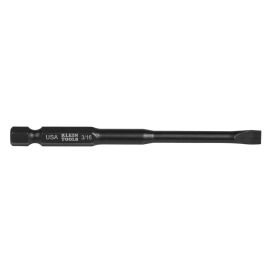Klein Tools SL316355 3/16 Inch (5 mm) Slotted Power Drivers - 3-1/2 Inch (89 mm) Pack 5
