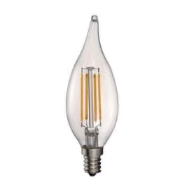 CTL LB60FCNC-D/WW/2PK 5.5W LED Dimmable CA10 Clear Flame Tip Candle 2700K E12 Base 2PK (Old Model# LB60FFCN-D/WW/2PK)