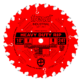 Freud LM72R010 10 Inch 24 Tooth FTG Ripping Saw Blade with 5/8-Inch Arbor and PermaShield Coating