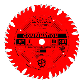 Freud LU84R008 8 Inch 40 Tooth ATBF Combination Saw Blade with 5/8 Inch Arbor and PermaShield Coating