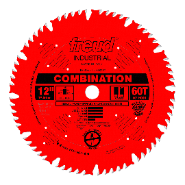 Freud LU84R012 12 Inch 60 Tooth ATB Combination Saw Blade with 1 Inch Arbor and PermaShield Coating