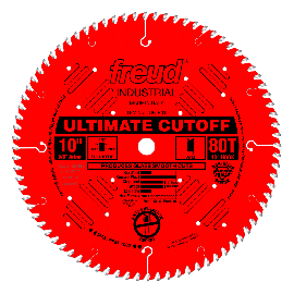 Freud LU85R010 10 Inch 80 Tooth ATB Ultimate Cut-Off Saw Blade with 5/8 Inch Arbor and PermaShield Coating