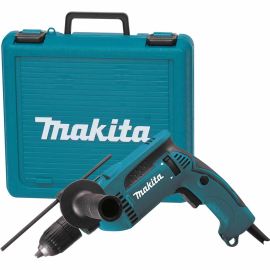 Makita HP1641K 5/8 Inch Hammer Drill, 6 AMP, var. spd., reversible, keyless chuck, case