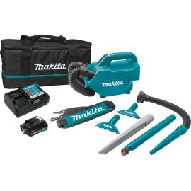 Makita LC09A1 12V max CXT® Lithium-Ion Compact Cordless Vacuum Kit, bag, with one battery (2.0Ah)