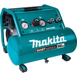 Makita MAC320Q Quiet Series 1-1/2 HP, 3 Gallon, Oil-Free, Electric Air Compressor