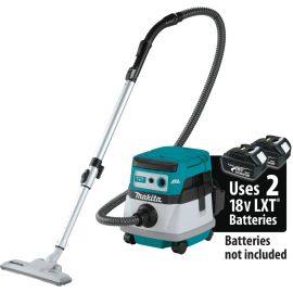 Makita XCV20Z 18V X2 (36V) LXT® Lithium‑Ion Brushless Cordless 2.1 Gallon Wet/Dry Dust Extractor/Vacuum, Tool Only