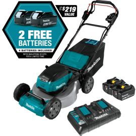 Makita XML06PT1 18V X2 (36V) LXT Lithium-Ion Brushless Cordless 18 Inch Self-Propelled Commercial Lawn Mower Kit with 4 Batteries (5.0Ah)