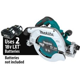 Makita XSH10Z 18V X2 LXT Lithium-Ion (36V) Brushless Cordless 9-1/4 Inch Circular Saw, guide rail compatible base, AWS Capable (Tool Only)