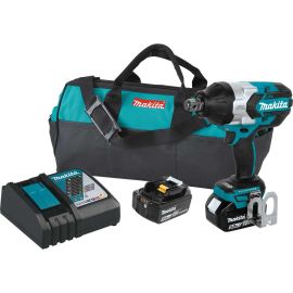 Makita XWT07T 18V LXT Lithium-Ion Brushless Cordless High Torque 3/4 Inch Sq. Drive Impact Wrench Kit w/ Friction Ring Anvil