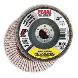 Pearl Abrasive MAX4536S 4-1/2 X 7/8 Maxidisc - Flap Disc Aluminum Oxide Premium For Aluminum - Stearated Type 27