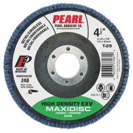 Pearl Abrasive MAX4536ZJE 4-1/2 X 7/8 Maxidisc - Flap Disc Zirconia Exv Type 27 High Density