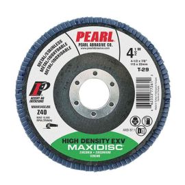 Pearl Abrasive MAX4536ZJEH 4-1/2 Inch 36 Grit Jumbo Flap Disc, 5/8 Inch-11 Arbor 