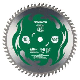 Metabo HPT 115435M 10 Inch X 60 Tooth X 5/8 Inch Arbor High Performance Viper Carbide Saw Blade
