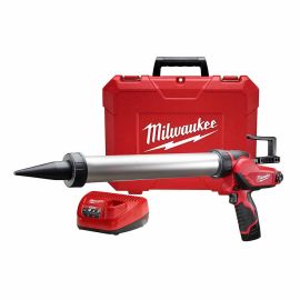 Milwaukee 2442-21 M12 20 Oz Aluminum Barrel Sausage Style Caulk & Adhesive Gun Kit