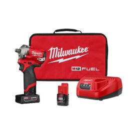 Milwaukee 2555-22 M12 Fuel Stubby 1/2 Inch Impact Wrench Kit