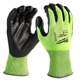 Milwaukee 48-73-8940B High-Visibility Cut Level 4 Polyurethane Dipped Gloves - Small (Pack of 12)