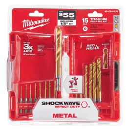 Milwaukee 48-89-4630  Kit 15 Pc Tin Shockwave 