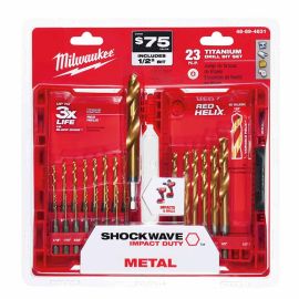 Milwaukee 48-89-4631  Kit 23 Pc Tin Shockwave 