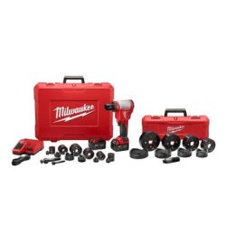 Milwaukee 2676-23 M18 Forcelogic 10-Ton Knockout Tool 1/2 Inch To 4 Inch Kit 