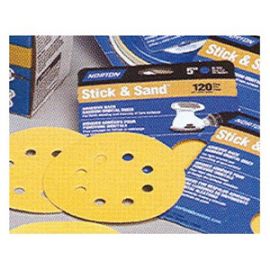 Norton 01815 5 Inch x 8 Hole 60 Grit Handy Pack Stick & Sand Disc (Pack of 4)