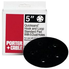Porter Cable 13904 5 Inch, 0 Hole Hook And Loop Replacement Pad For Model 332