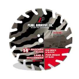 Pearl Abrasive LW1412BB 14 x 0.125 x 1 Inch, 10mm Height Brick and Block Masonry Blade